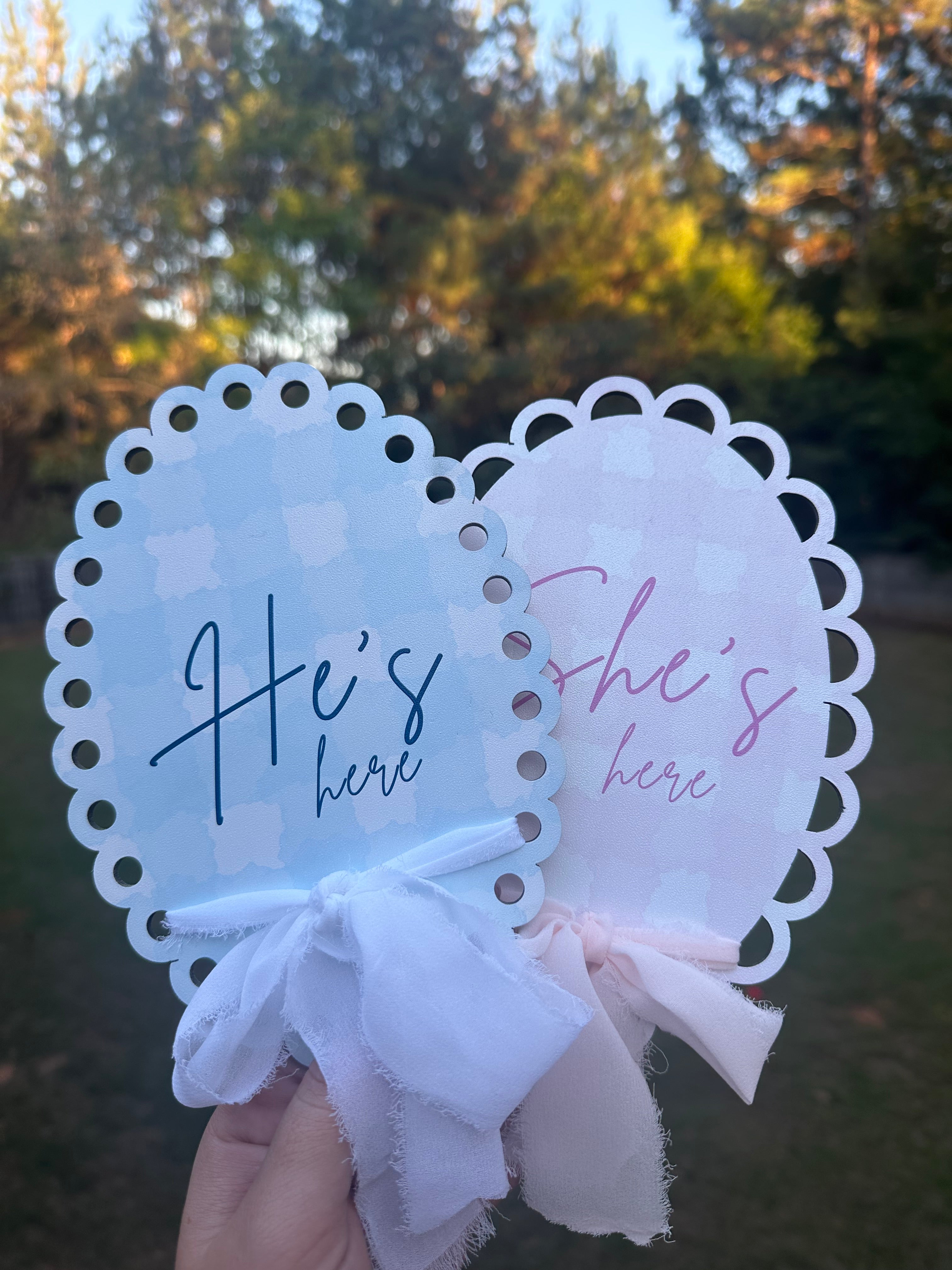He’s or She’s Arrival Announcement