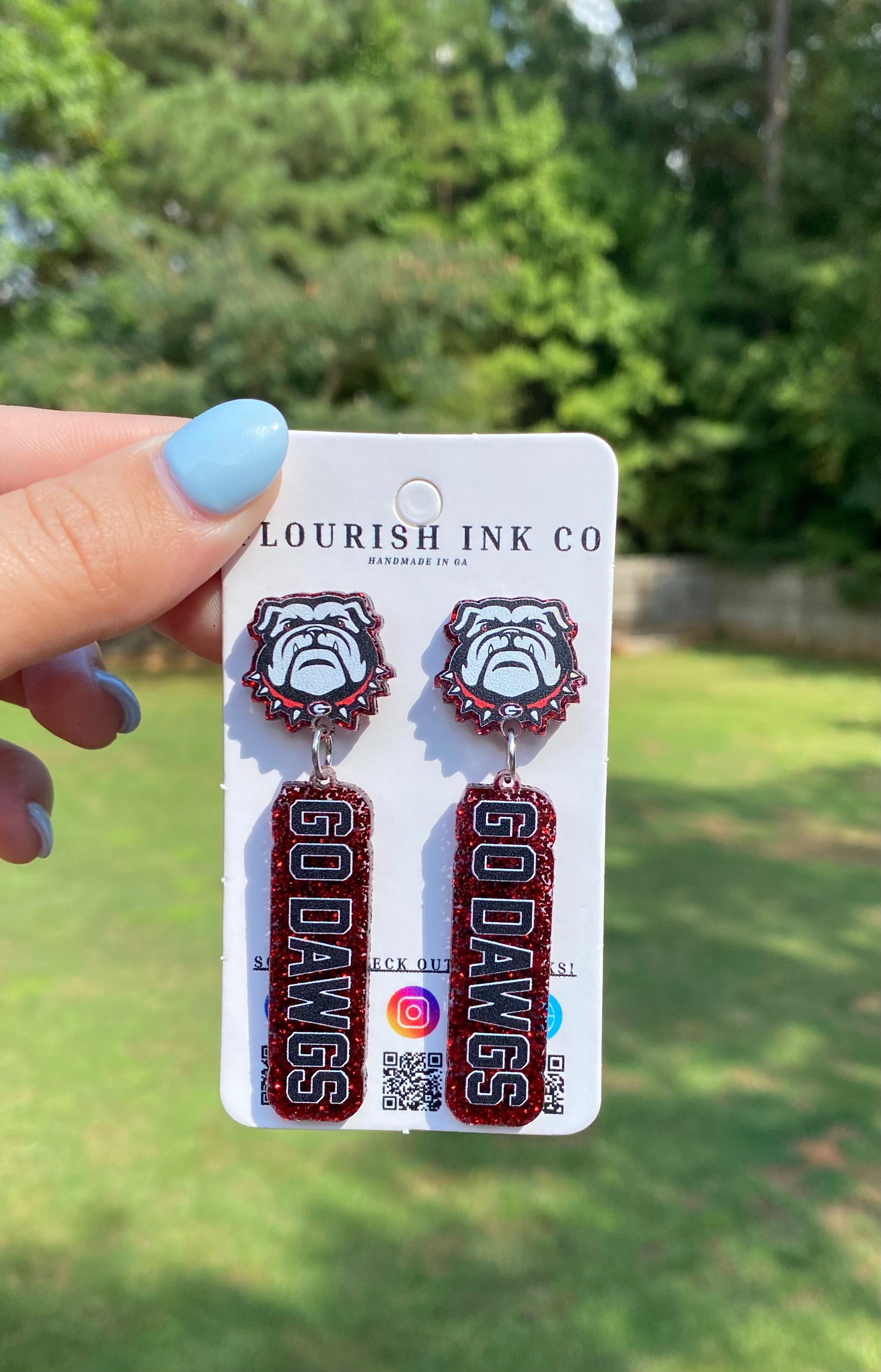 Go Dawgs Dangle Earrings