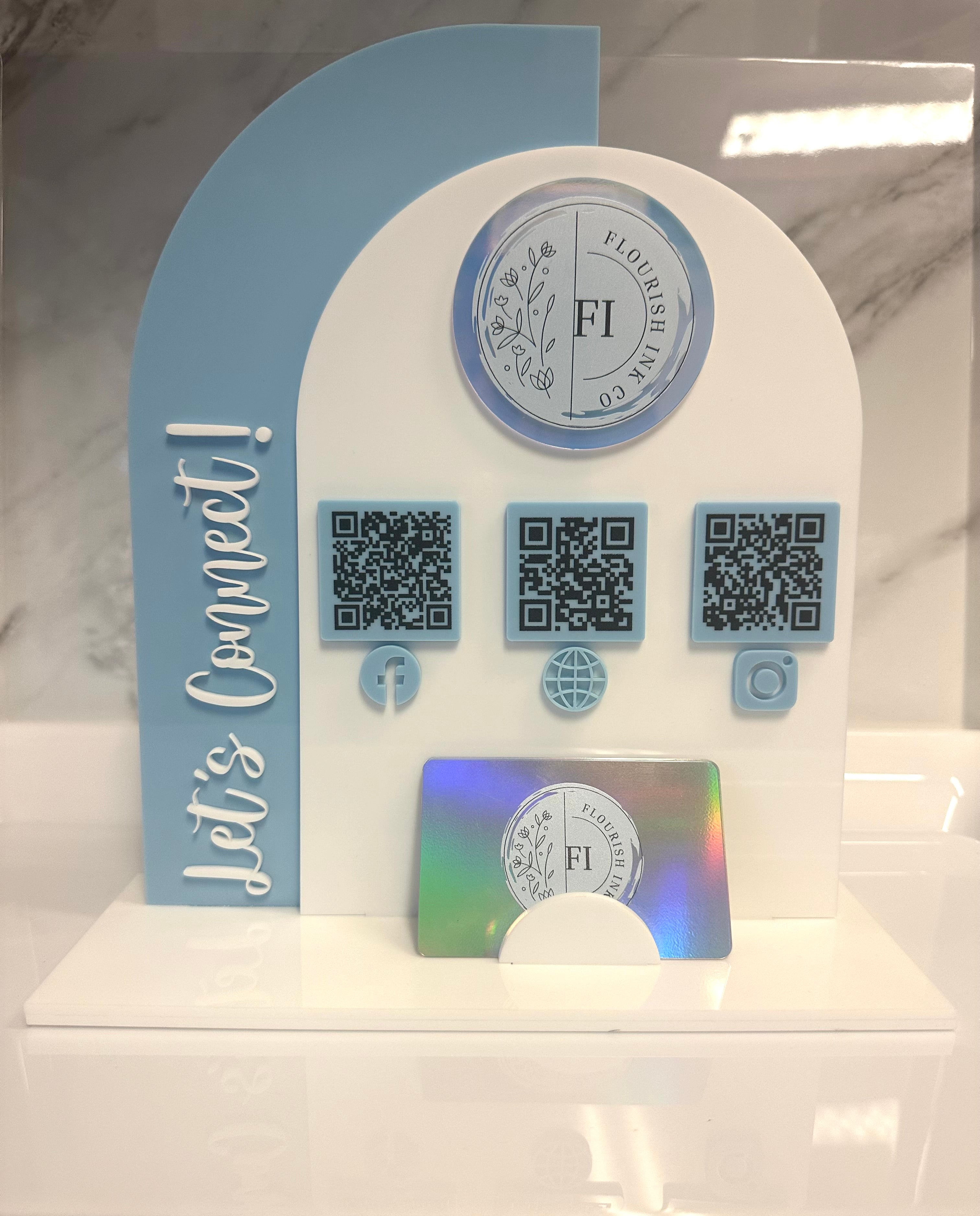 Let's Connect Acrylic Sign