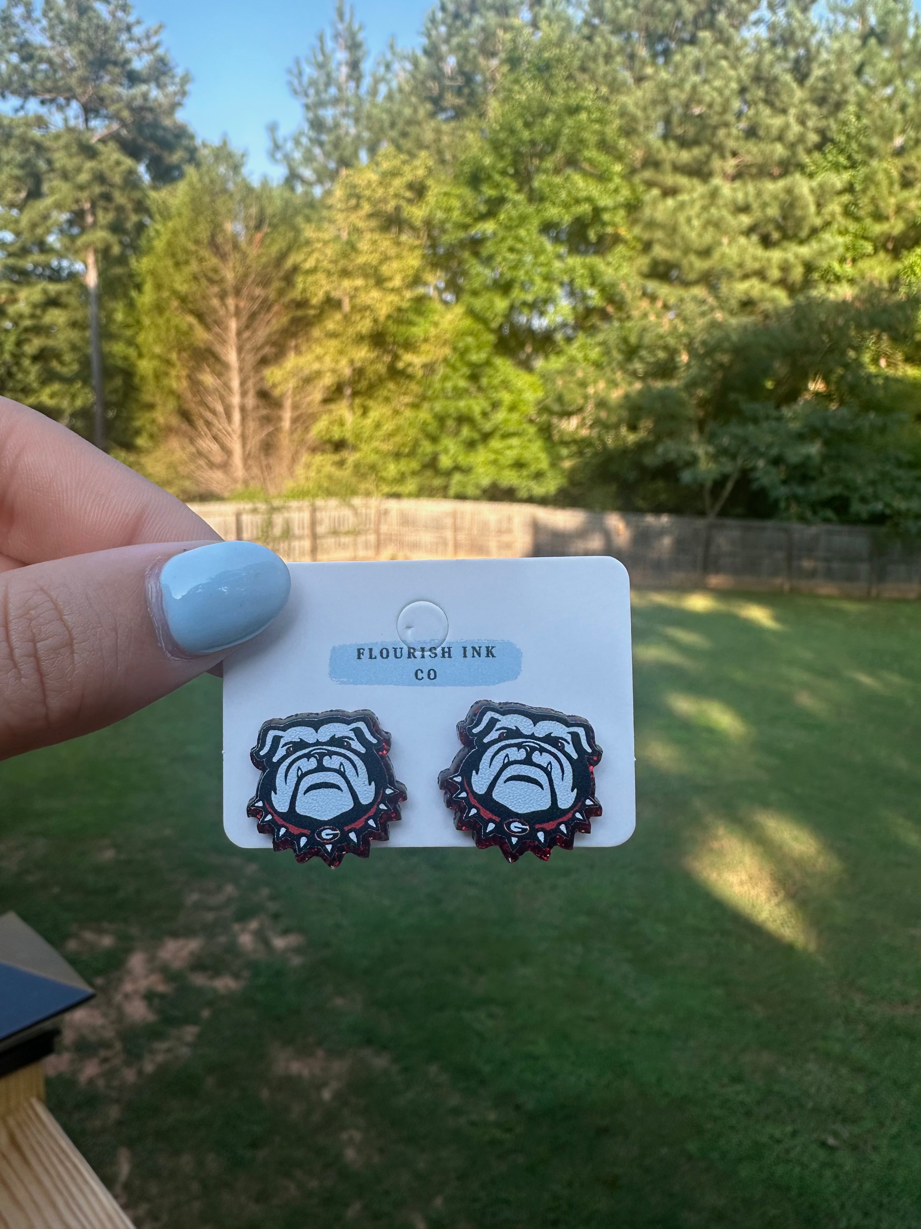 Bulldog Earrings