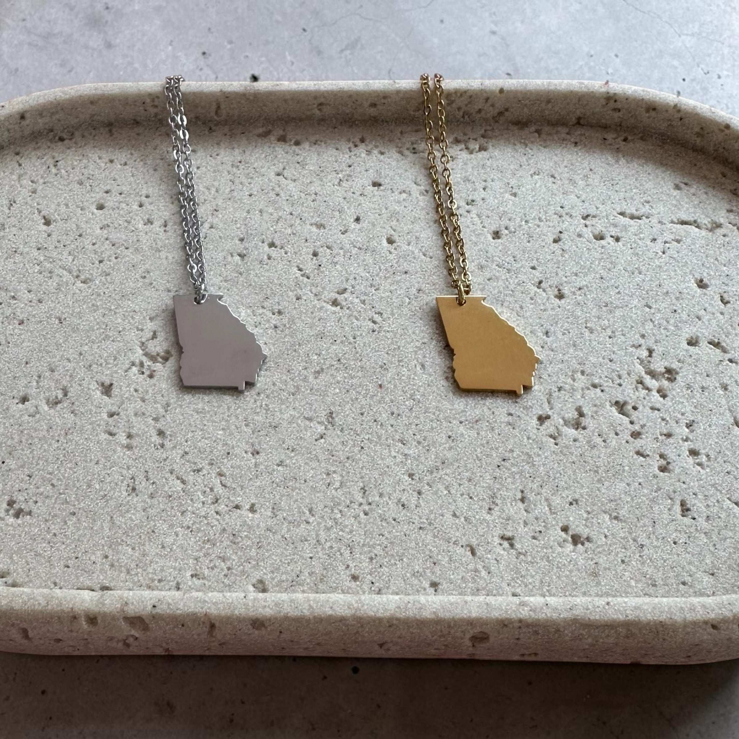 Engraved Georgia Pendant