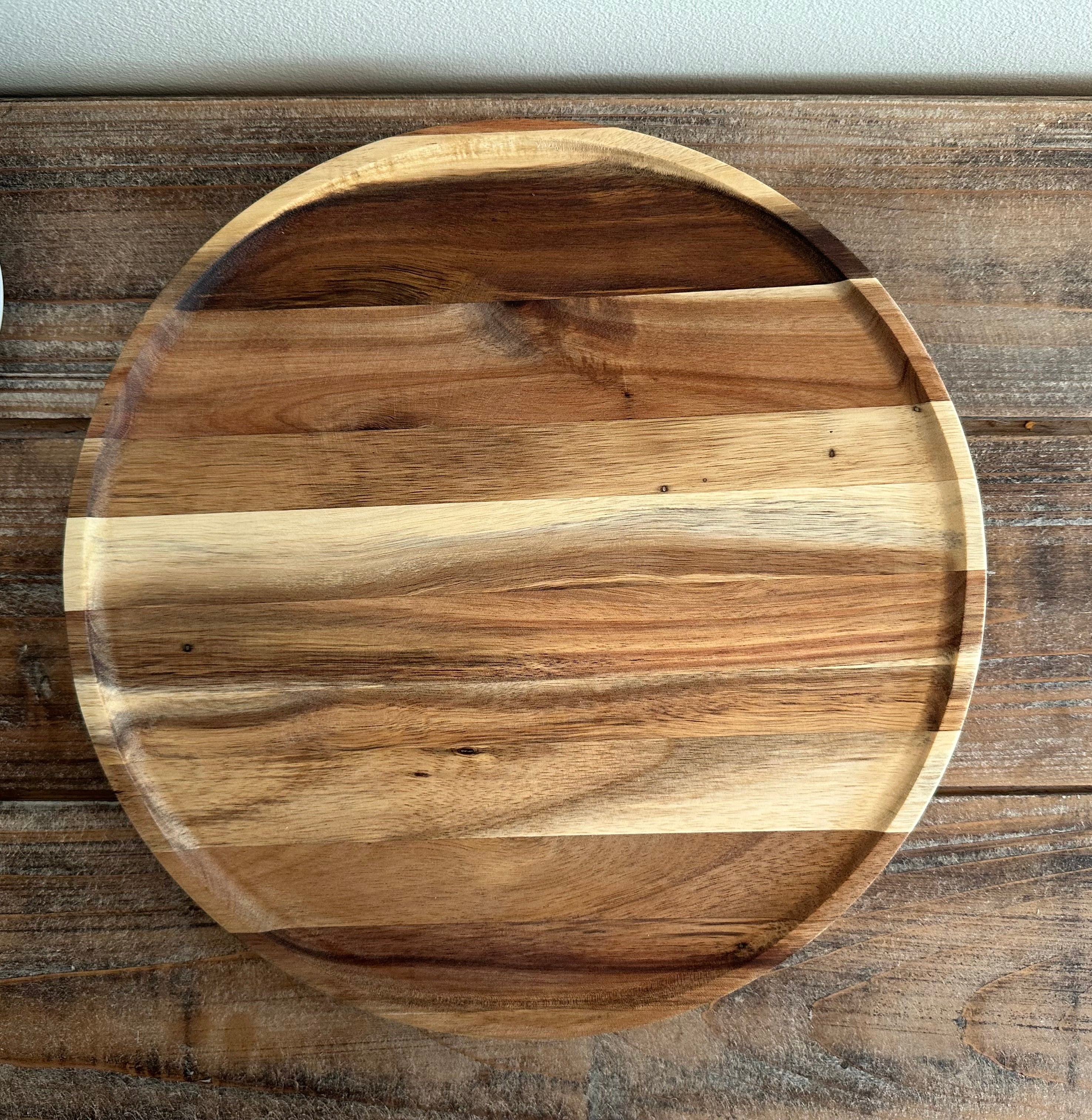 Round Acacia Serving Tray