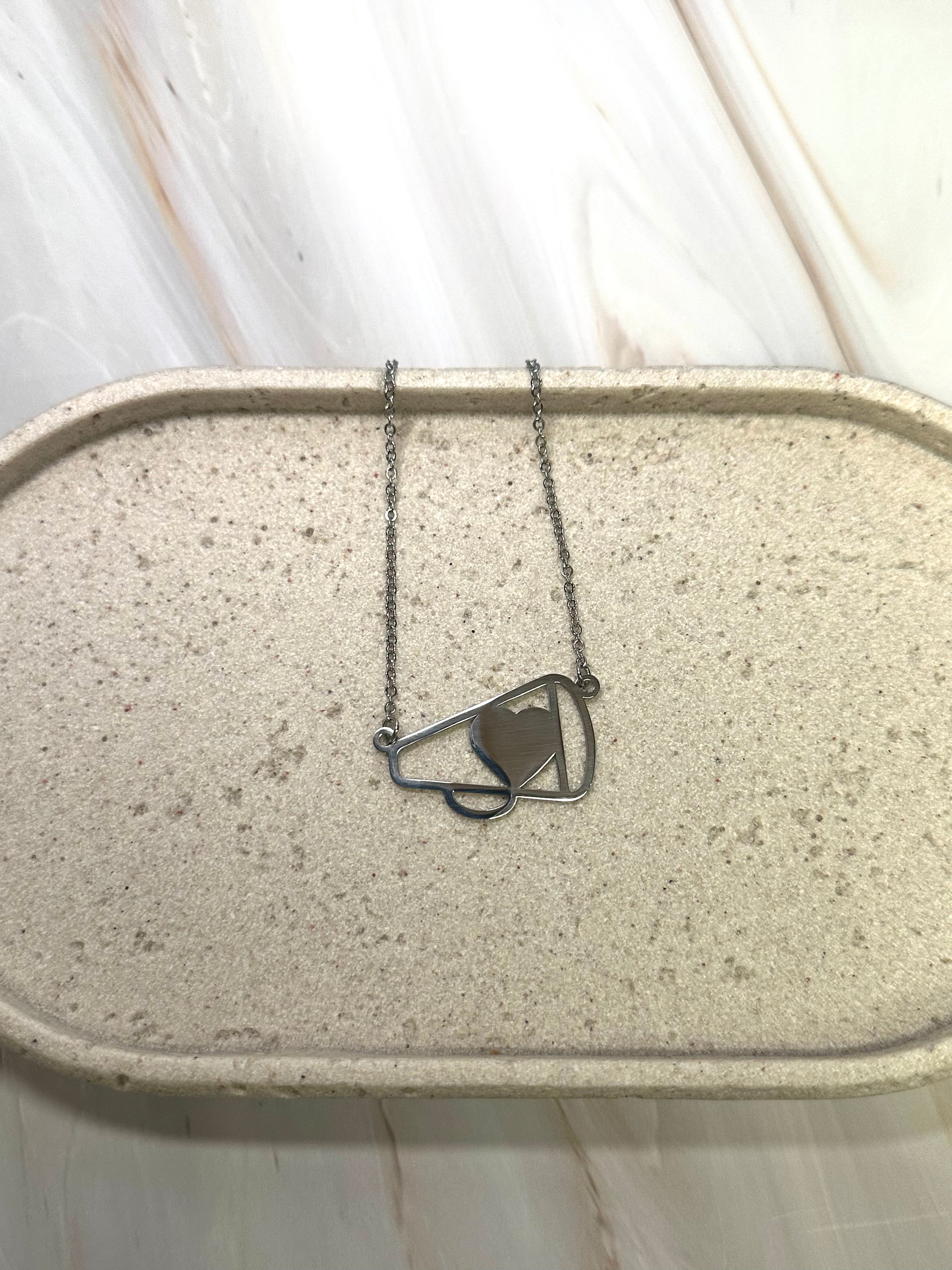 Large Cheer Megaphone Necklace